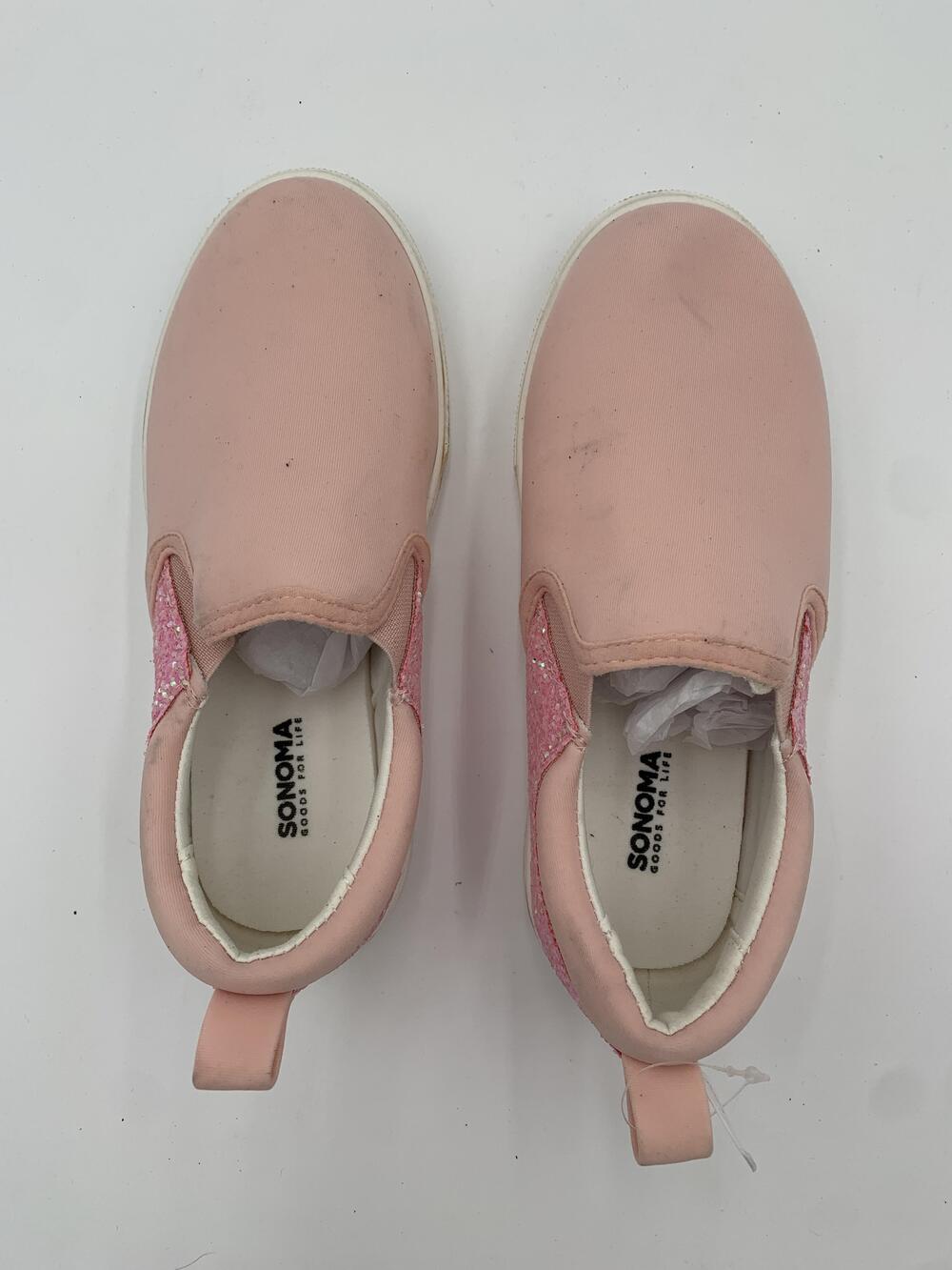 Sonoma Goods For Life Shoes Girls Size 13 Pink Glitter Slip On Casual Sneakers